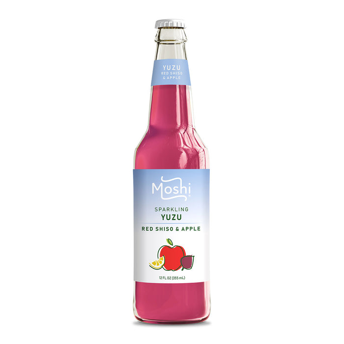 Moshi Sparkling Yuzu Red Shiso & Apple Drink 12 fl oz (355ml) x 12 bottles
