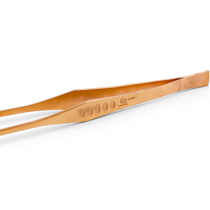 Chef Tongs Stainless Steel Special Sharp Plating Tweezers 8.25" (210mm) - Pink Gold
