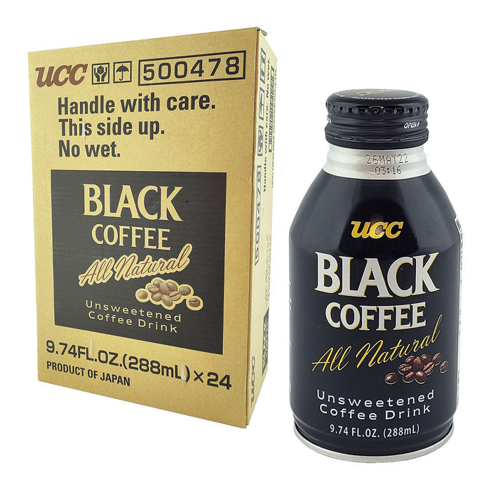 UCC Unsweetened Black Coffee 9.7 fl oz (288ml) x 24 cans