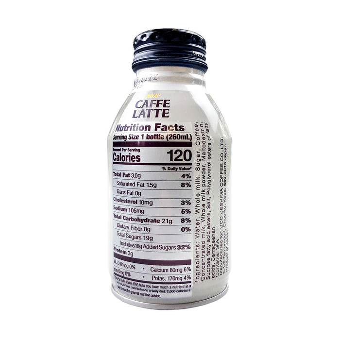 UCC Caffe Latte Rich & Creamy 8.79 fl oz (260ml) x 24 cans