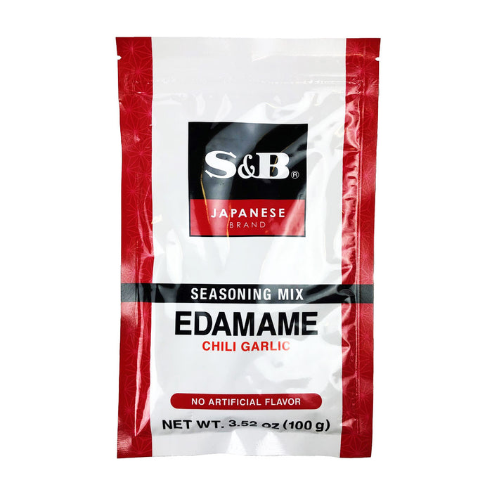 S&B Edamame Seasoning Mix Chili Garlic 3.52 oz (100g)