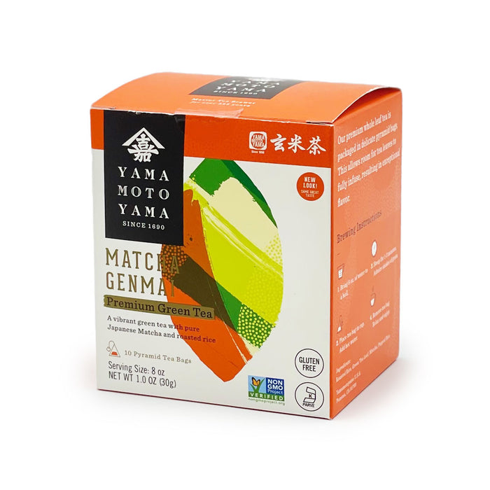 Yamamotoyama Pyramid Infusion Matcha Genmai-cha Green Tea 10 Tea Bags