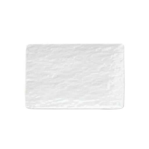 Porcelain Petra White Flat Rectangular Dinner Plate 7.1" x 4.75"