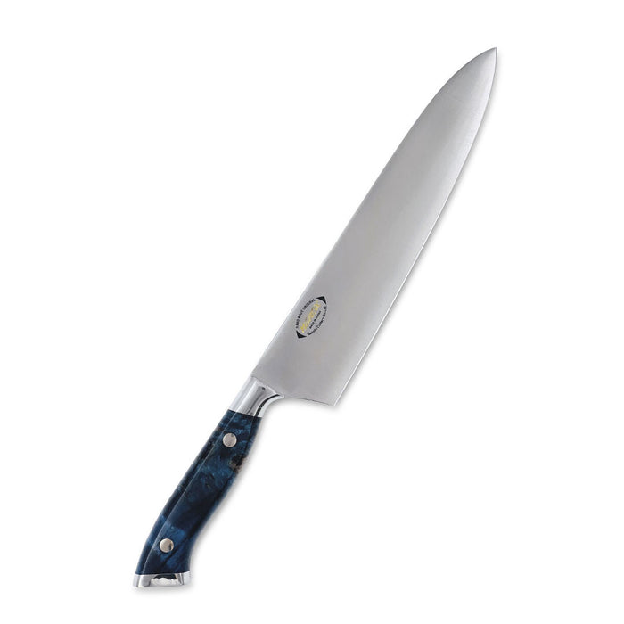 Nenox Gyuto 210mm (8.2") Blue Stabilized Wood Handle with Saya Cover
