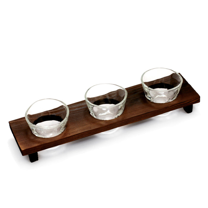Organic Shaped Sake Flight Glass Set 2.5 fl oz x 3 cups