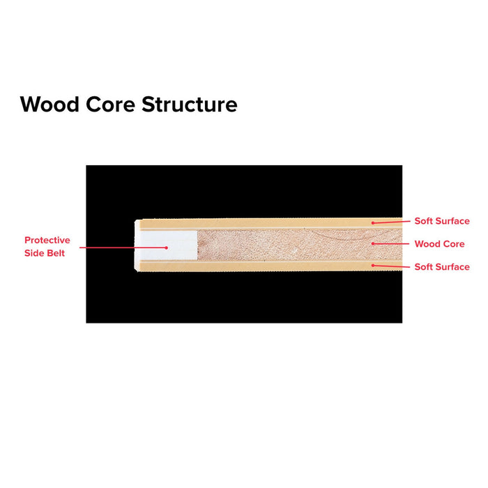 Hasegawa FSR Wood Core Soft Rubber Cutting Board 39.4" x 15.7" x 1.2" ht
