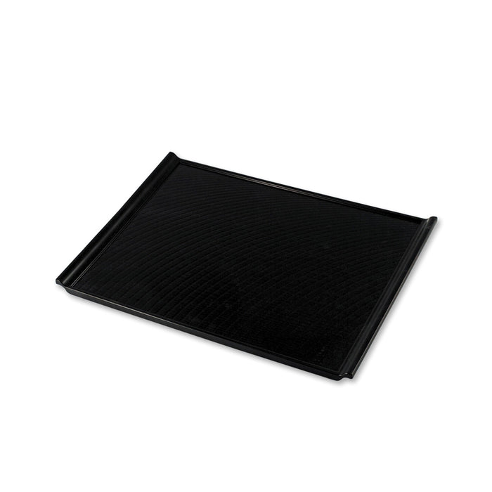 Non-slip Black Rectangular Serving Tray with Handles 15.55" x 10.87"