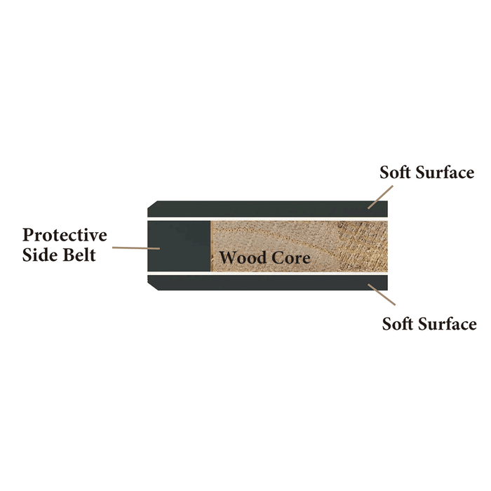 Hasegawa FPEL Wood Core Black Soft Polyethylene Cutting Board 15.4" x 10.2" x 0.7" ht