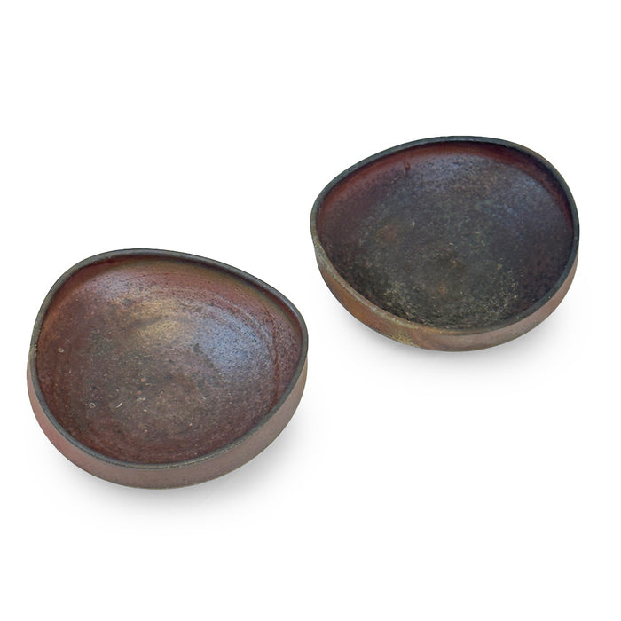 Kanayama Tri-Oval Matte Matte Brown Kobachi Bowl 10 fl oz / 4.8" x 4.4"