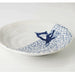 Shichita Someneko Hyoretsumon Blue Cat Plate Kozara 5.1" dia