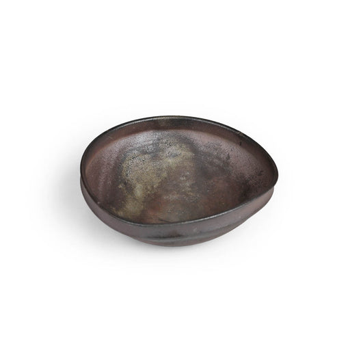 Kanayama Tri-Oval Matte Matte Brown Kobachi Bowl 10 fl oz / 4.8" x 4.4"