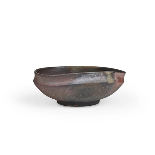 Kanayama Tri-Oval Matte Matte Brown Kobachi Bowl 10 fl oz / 4.8" x 4.4"