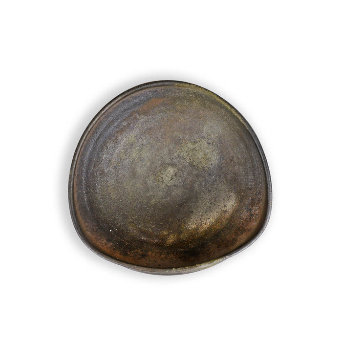 Kanayama Tri-Oval Matte Matte Brown Kobachi Bowl 10 fl oz / 4.8" x 4.4"