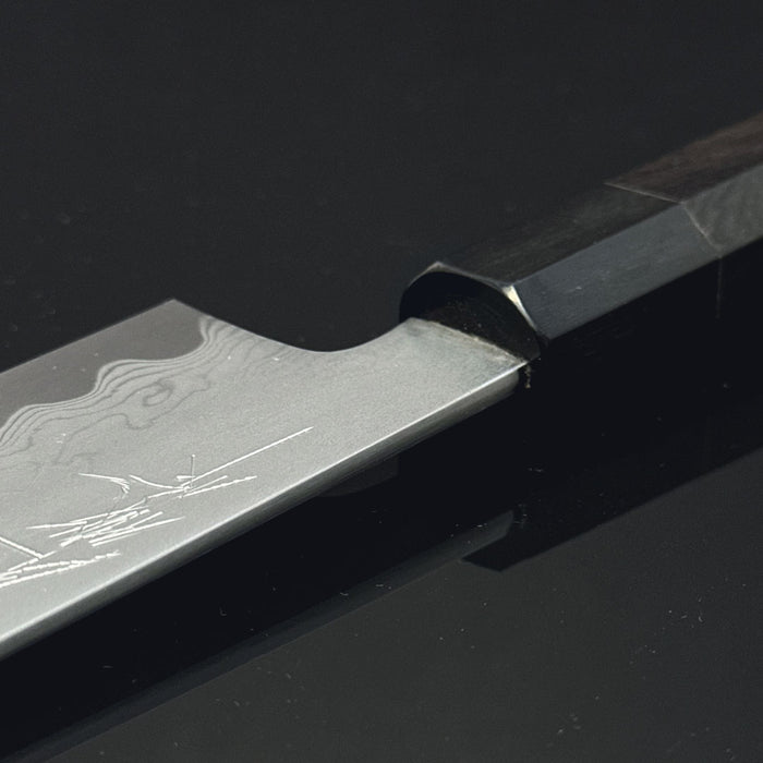 Ittosai Kotetsu Blue #1 Damascus Kengata Gyuto 240mm with Ebony Handle Joint