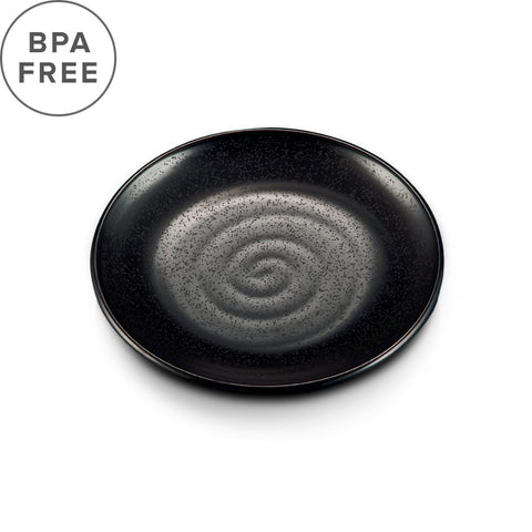 Melamine Black Grainy Salad Plate 6.3