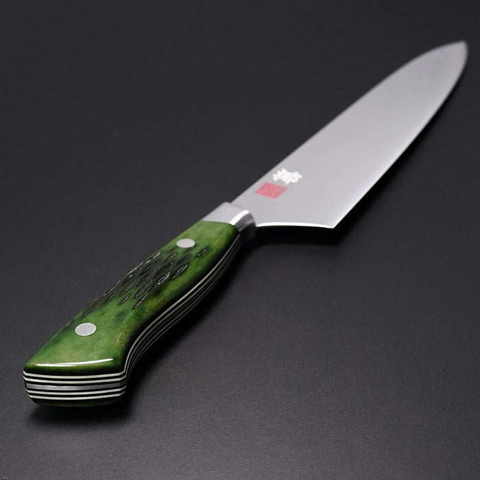 Nenohi Nagi Gyuto 210mm (8.2") Green Jigged Bone Handle