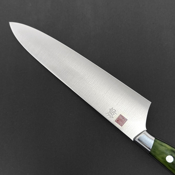 Nenohi Nagi Gyuto 210mm (8.2") Green Jigged Bone Handle