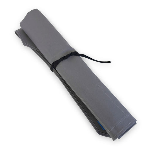 Canvas 6 Slots Knife Roll with Utility Pouch - Carbon Gray