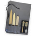 Canvas 6 Slots Knife Roll with Utility Pouch - Carbon Gray