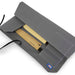 Canvas 6 Slots Knife Roll with Utility Pouch - Carbon Gray