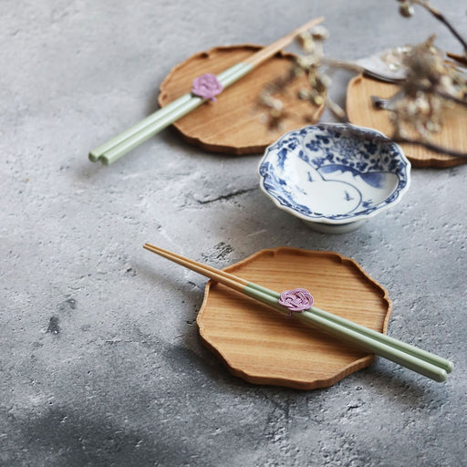 Towan Non Slip Wooden Chopsticks Pearl Green - Dishwasher Safe