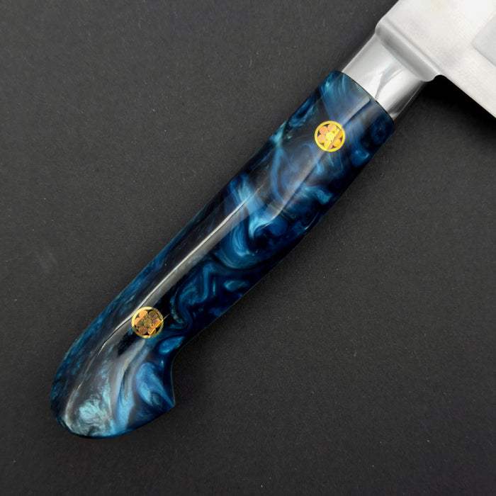 Sakai Takayuki Grand Chef SP Type III Gyuto 210mm Ocean Blue Stablized Hybrid Resin Handle