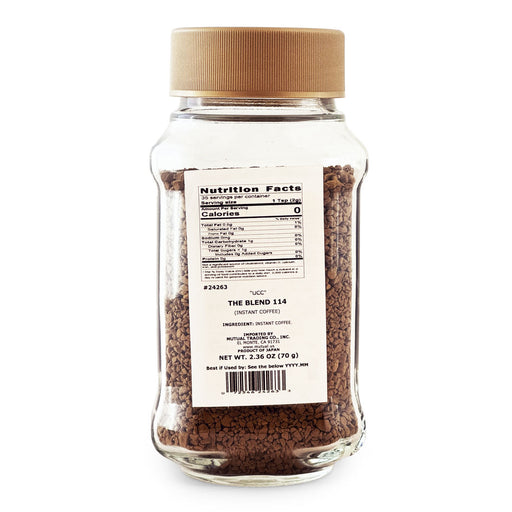 UCC The Blend 114 Instant Coffee 2.36 oz (67g) Back Label