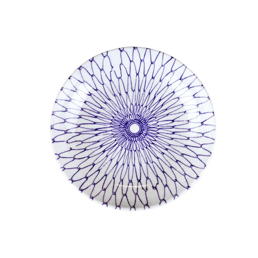 Melamine Blue Mesh Line Soy Sauce Dish 3.75" dia