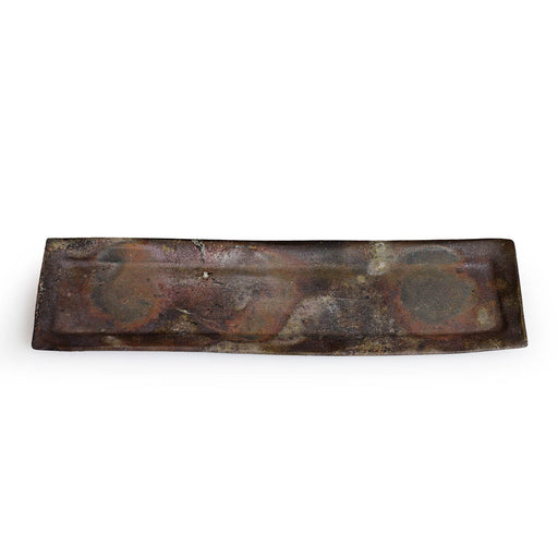 Kanayama Matte Brown Rimmed Rectangular Sashimi Plate 11.6" x 3"