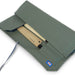 Canvas 6 Slots Knife Roll with Utility Pouch Sage Green