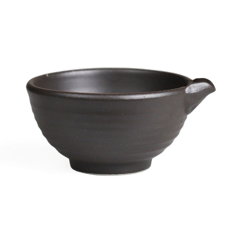 Bizen Brown Katakuchi Matcha Tea Latte Bowl with Spout 7 fl oz / 4.5