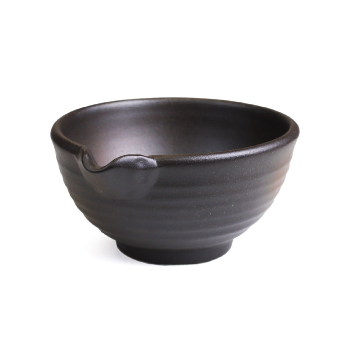 Bizen Brown Katakuchi Matcha Tea Latte Bowl with Spout