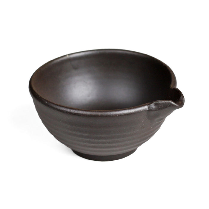Bizen Brown Katakuchi Matcha Tea Latte Bowl with Spout