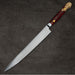 Sakai Takayuki Grand Chef SP Type III Sujihiki 240mm (9.4") Volcaneo Red Stabilized Hybrid Resin Handle Back
