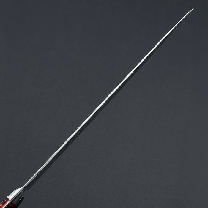 Sakai Takayuki Grand Chef SP Type III Sujihiki 240mm (9.4") Volcaneo Red Stabilized Hybrid Resin Handle Spine