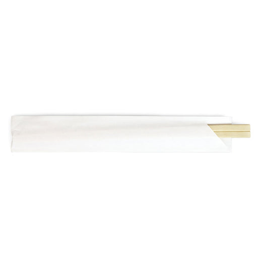 8" Disposable Birch Chopsticks with White Sleeves - 4000 Pairs