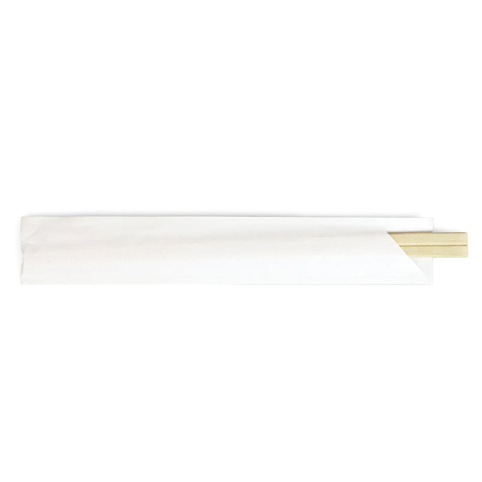 8" Disposable Birch Chopsticks with White Sleeves - 4000 Pairs