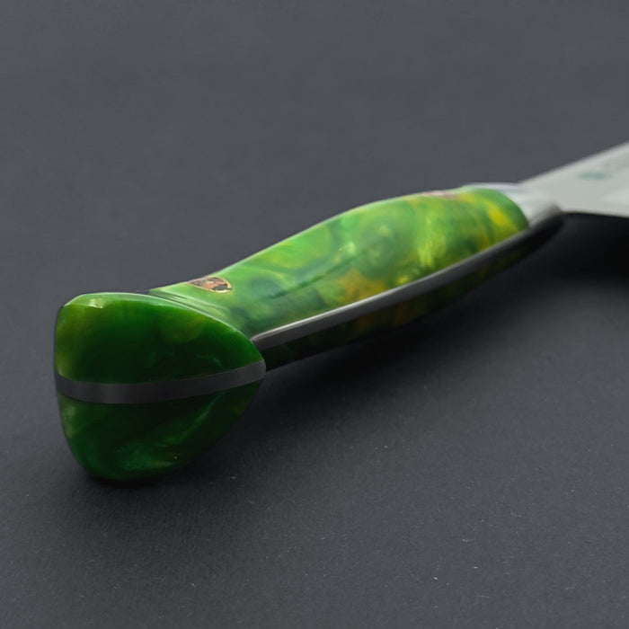Sakai Takayuki Grand Chef SP Type III Gyuto 210mm Jungle-Green Stabilized Hybrid Resin Handle