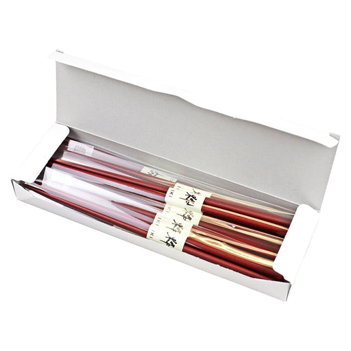 Burgundy Lacquered Non-slip Chopsticks (Set of 10 Pairs)