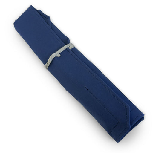 Canvas 6 Slots Knife Roll with Utility Pouch - Indigo Blue