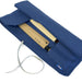 Canvas 6 Slots Knife Roll with Utility Pouch - Indigo Blue
