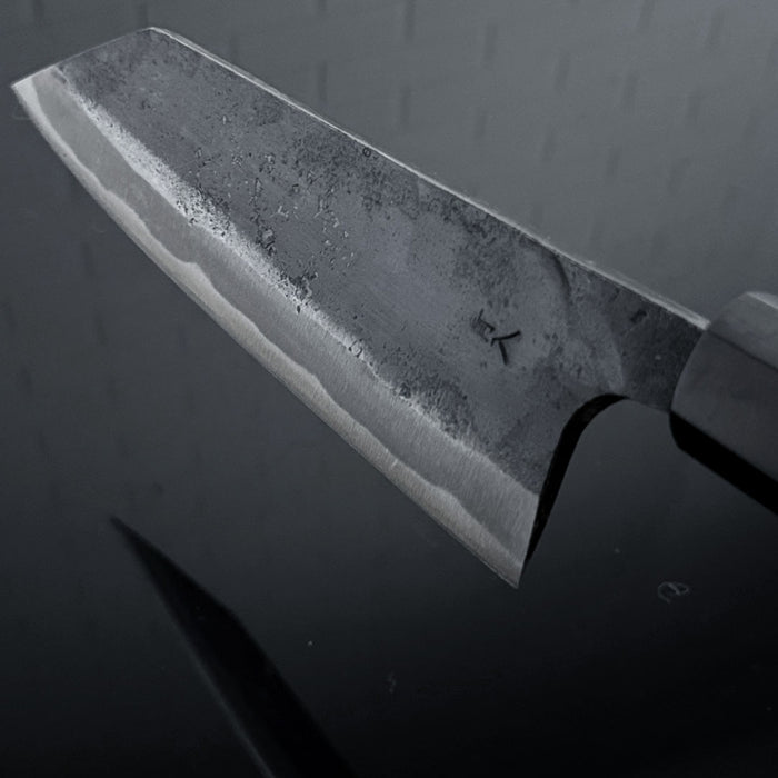 Ishizuchi Blue #2 Kurouchi Kengata Deba 180mm Back Blade