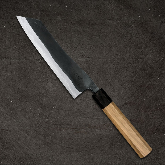 Ishizuchi Blue #2 Kurouchi Hakata 180mm Back Side