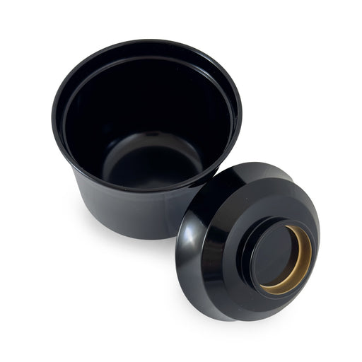 Black x Gold Miso Soup Bowl with Lid 7.5 fl oz