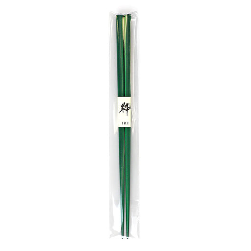 Green Lacquered Non-slip Chopsticks (Set of 10 Pairs)