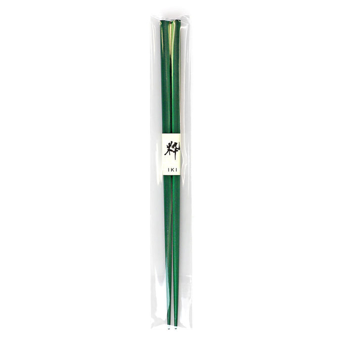 Green Lacquered Non-slip Chopsticks (Set of 10 Pairs)