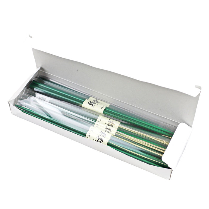 Green Lacquered Non-slip Chopsticks (Set of 10 Pairs)