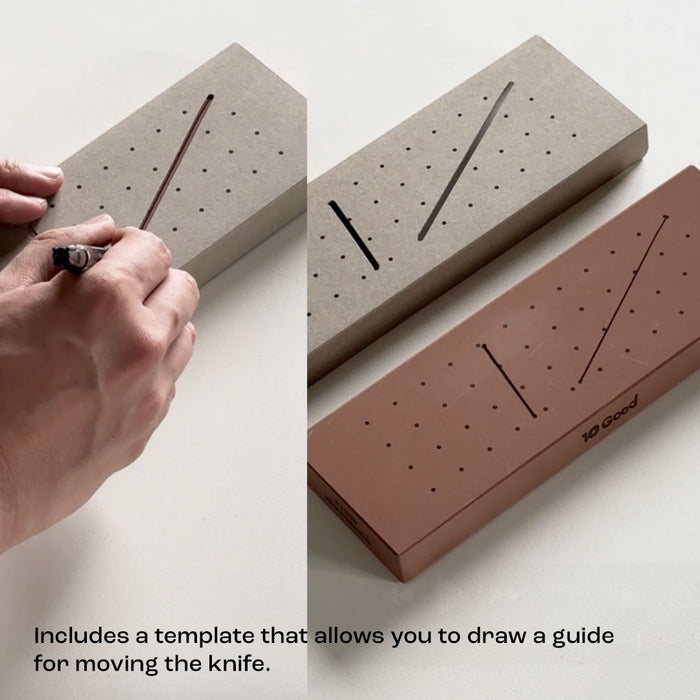 King 10Good Complete Knife Sharpening Set #1000 Guide Template
