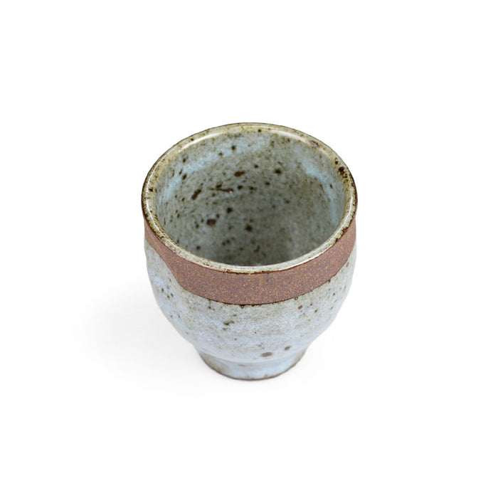 Karatsu Brown Speckled Ceramic Sake Cup 3 fl oz