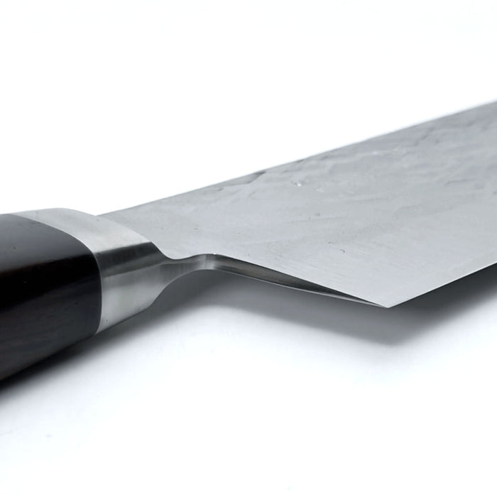 Tadafusa SLD Santoku 170mm (6.7") Hammered (Tsuchime) with Kokutan Handle Heel